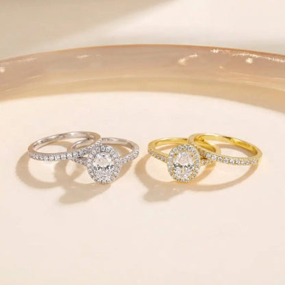 Classy Double Band Pave Ring