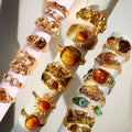 19pc Adjustable Boho Chunky Ring Set