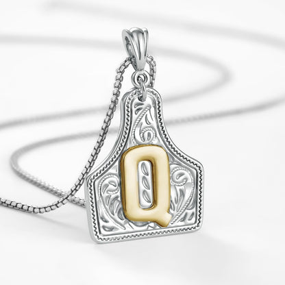 14k Elegant Cowgirl Initial Necklace