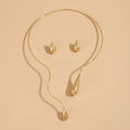 Statement Water Droplet Necklace and Earrings Set