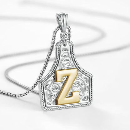 14k Elegant Cowgirl Initial Necklace