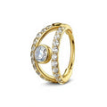 20G Double Band Pave Nose Ring
